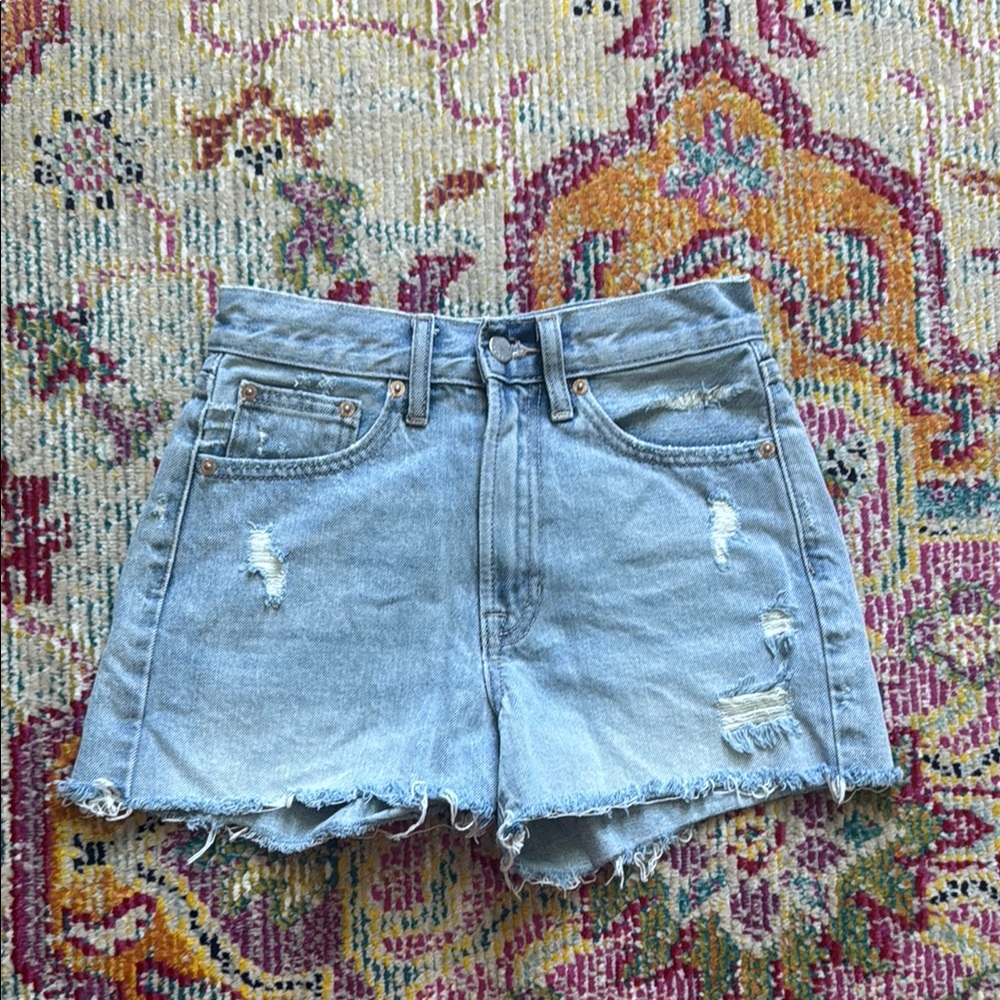 Just USA Blue Jean Shorts Distressed Vintage Style